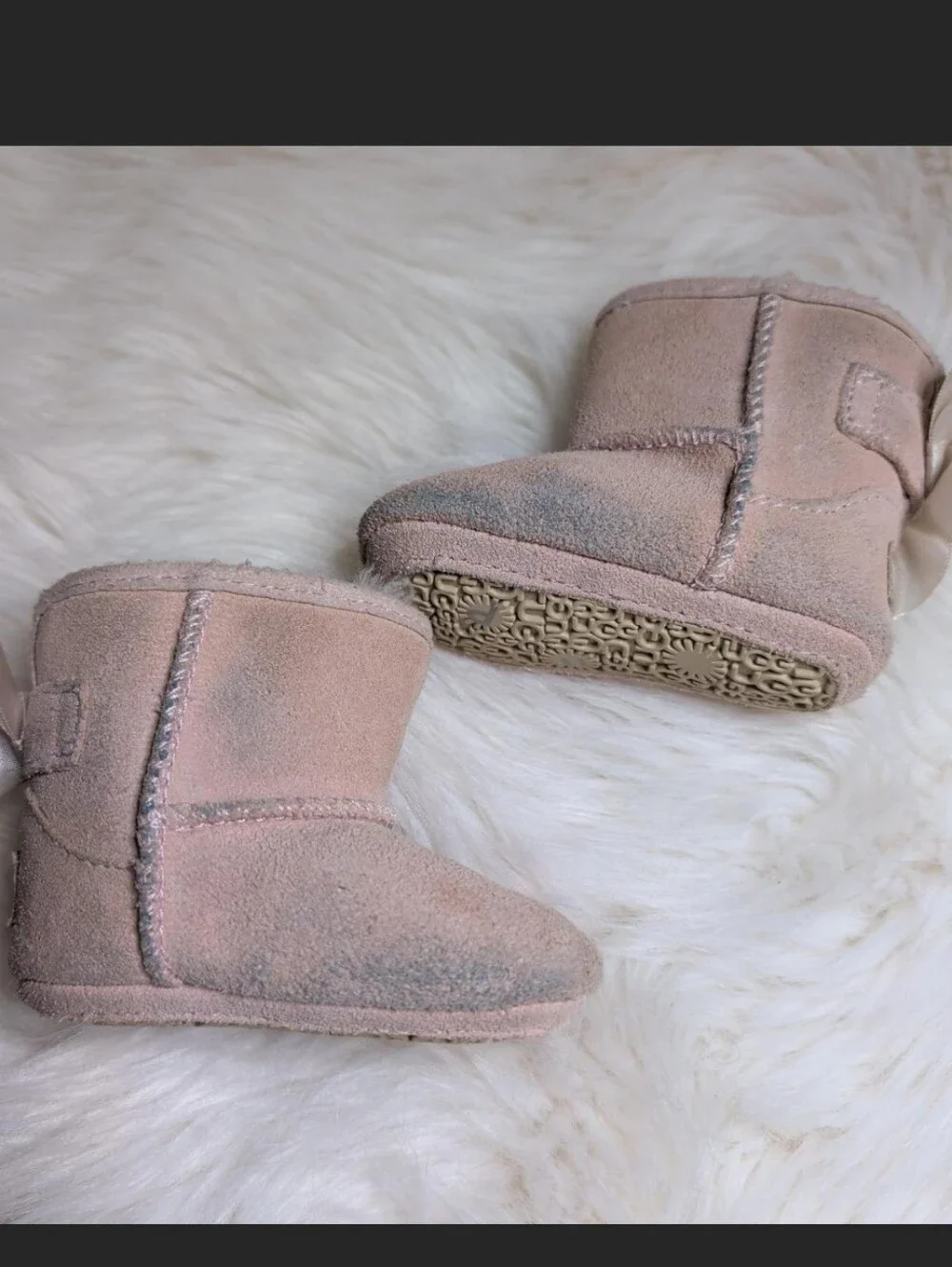 Ugg Jesse Bow Infant 0/1 -Shearling Pink Booties